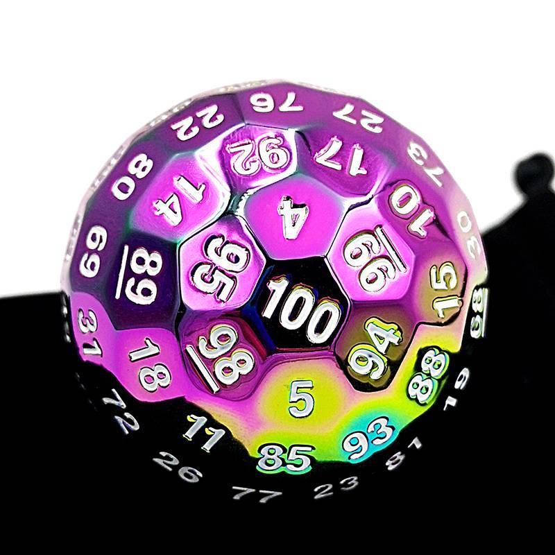 Solid ball metal polyhedron d30d60d100 hundred face dice