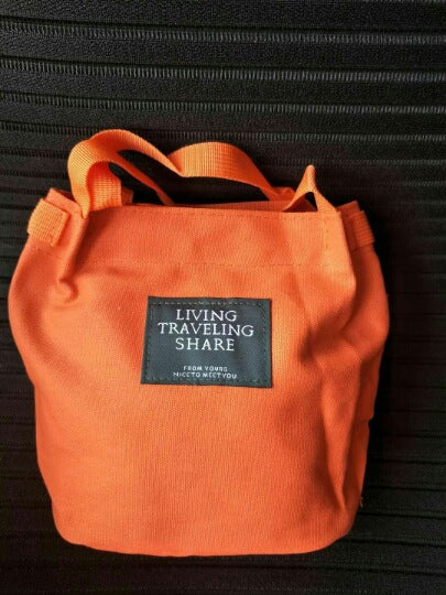 Canvas bucket pouch