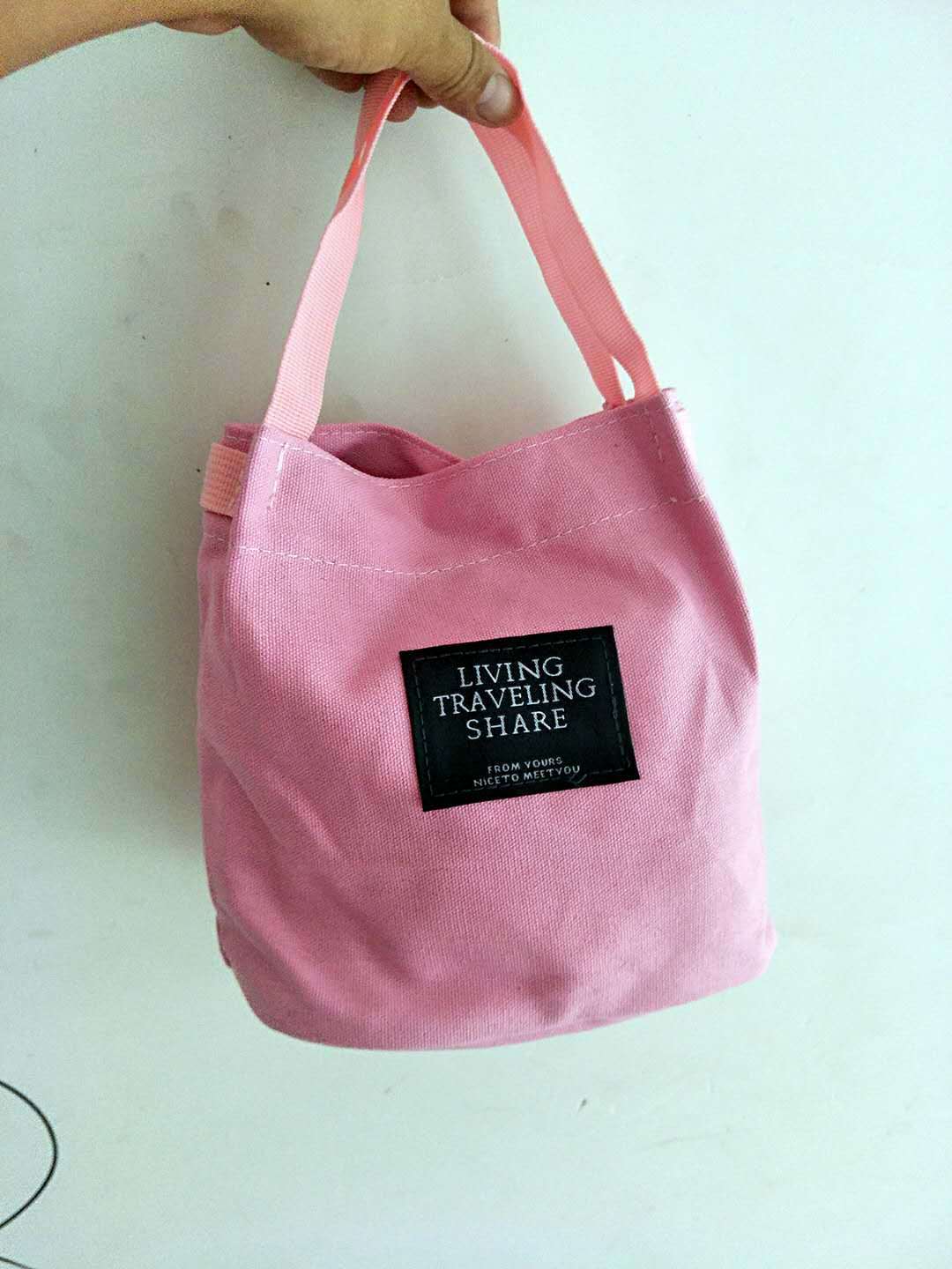 Canvas bucket pouch