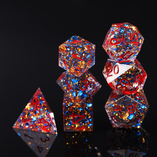 Polyhedral Natural Resin DND Quicksand Running Ball Dice
