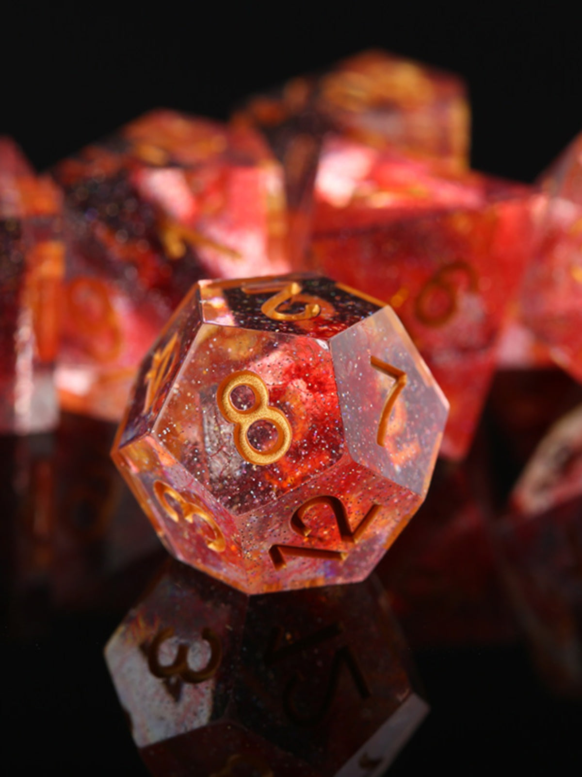 DND Natural Resin Board Game Dice Suit