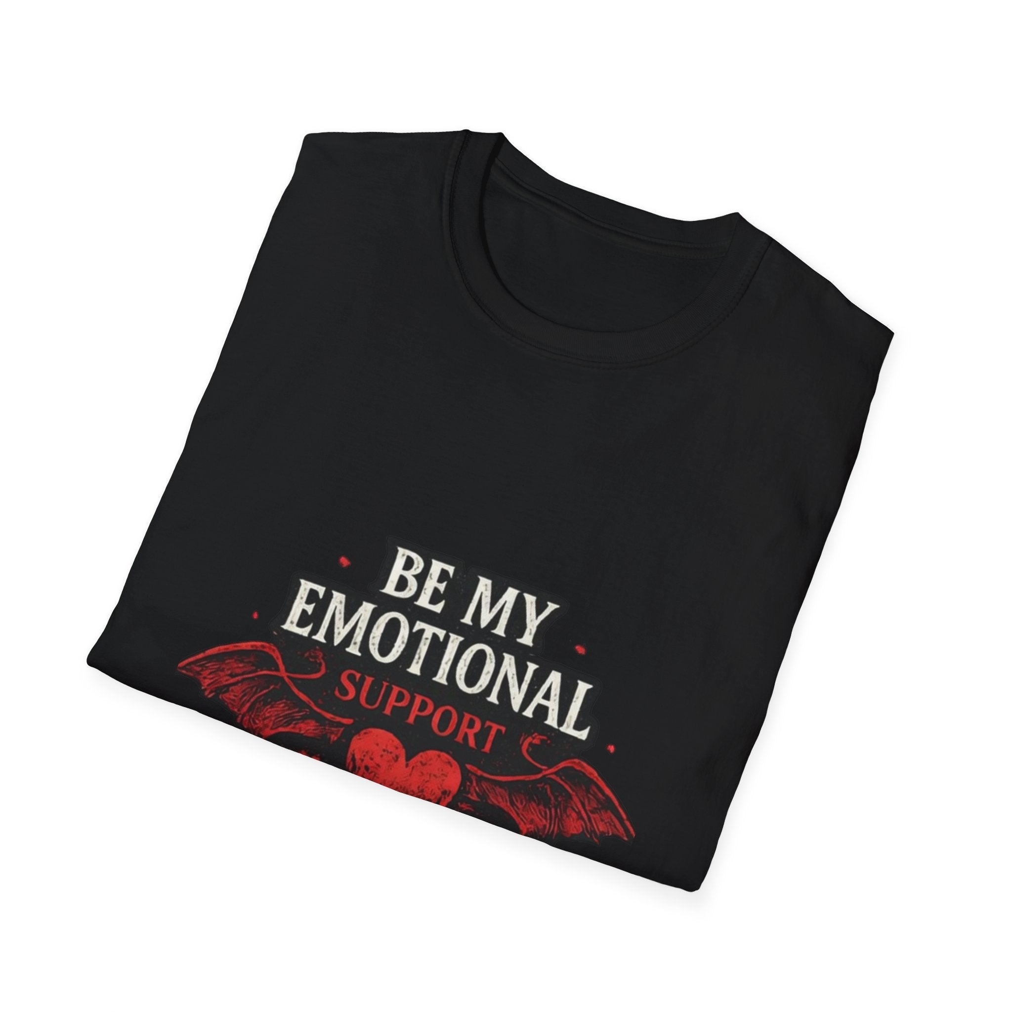 Be My Emotional Support Demon T-Shirt — Goth Valentine Heart Tee