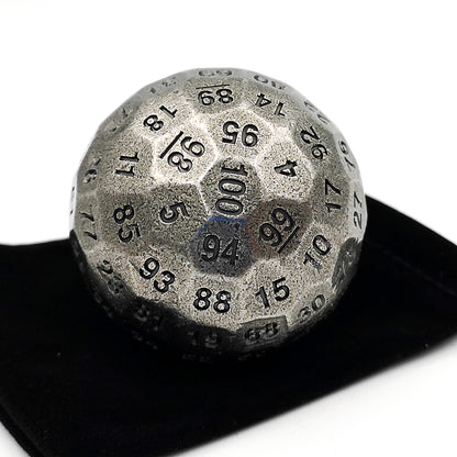 Solid ball metal polyhedron d30d60d100 hundred face dice