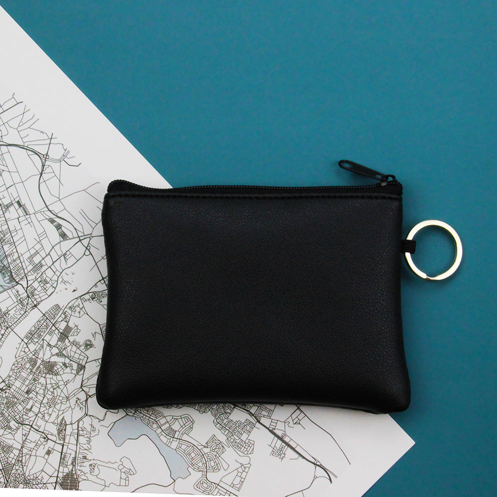 Leather Coin Purse Zipper Pouch