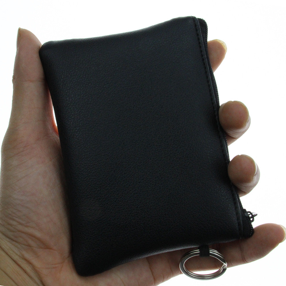 Leather Coin Purse Zipper Pouch