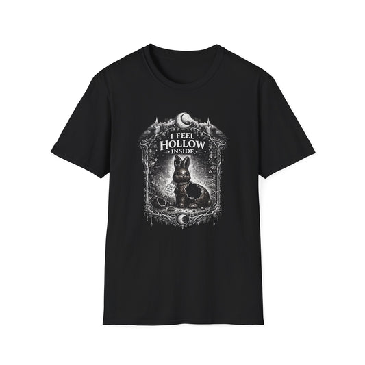 I Feel Hollow Inside Cat T-Shirt — Gothic Vintage Cat Tee