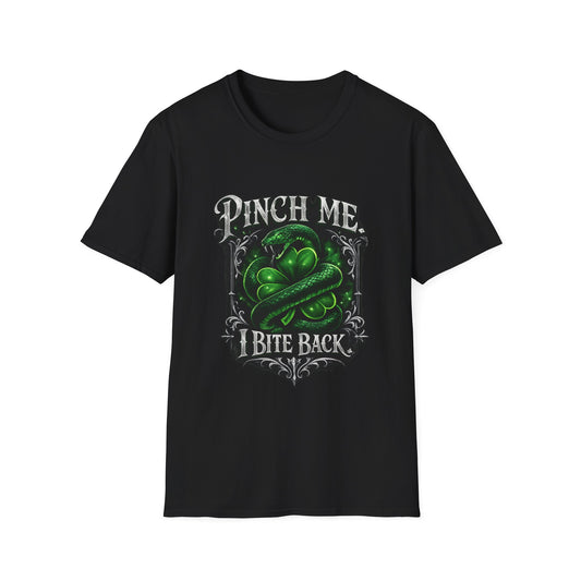 Pinch Me I Bite Back T-Shirt — St. Patrick's Day Green Snake Graphic Tee