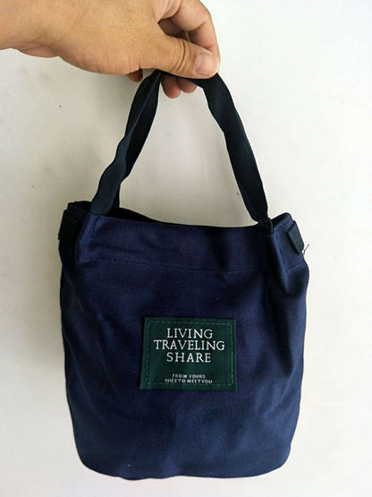 Canvas bucket pouch