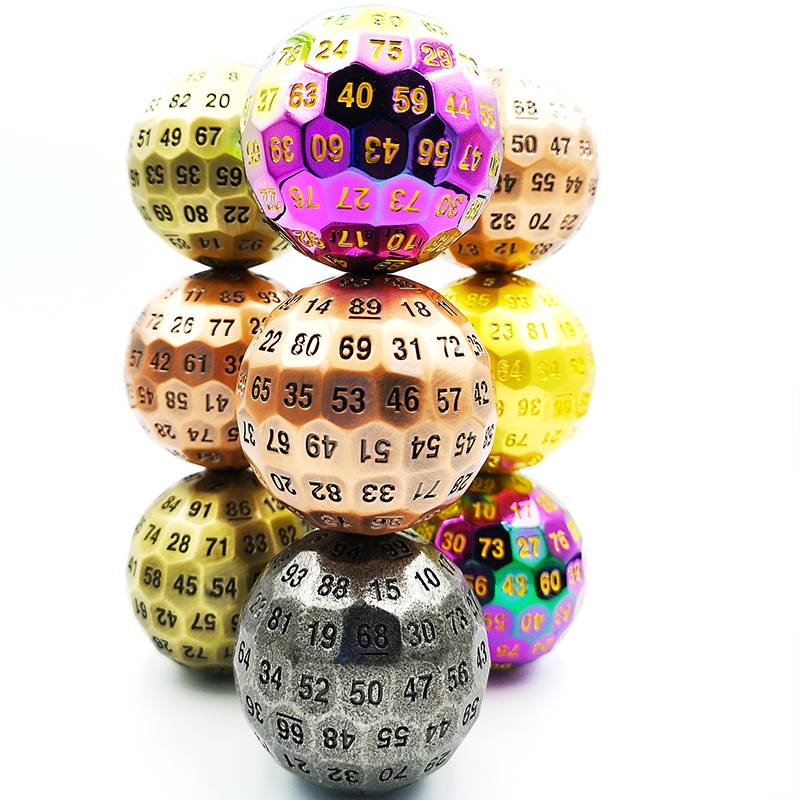 Solid ball metal polyhedron d30d60d100 hundred face dice