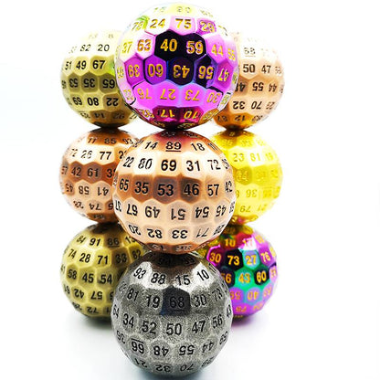 Solid ball metal polyhedron d30d60d100 hundred face dice