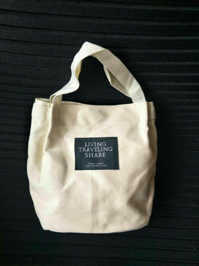 Canvas bucket pouch