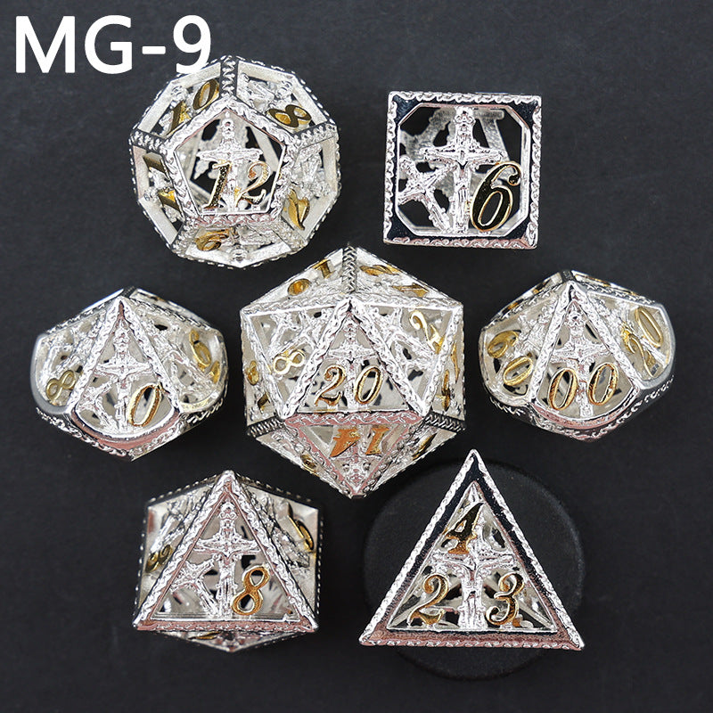 New DND Metal Dice Hollow Polyhedron