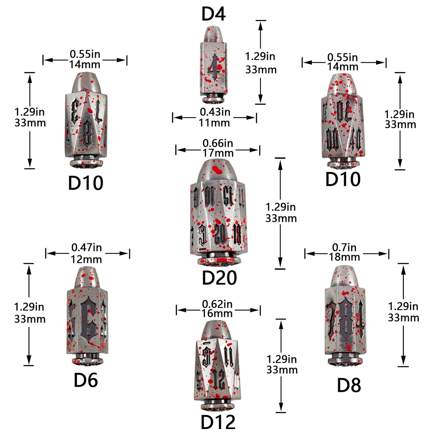 Bullet Metal Dice Suit Multi-sided