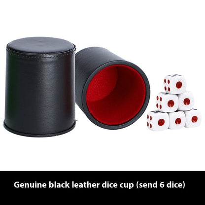 Mute High-grade Silent Leather Dicing Set KTV Bar Silencer Dice Box