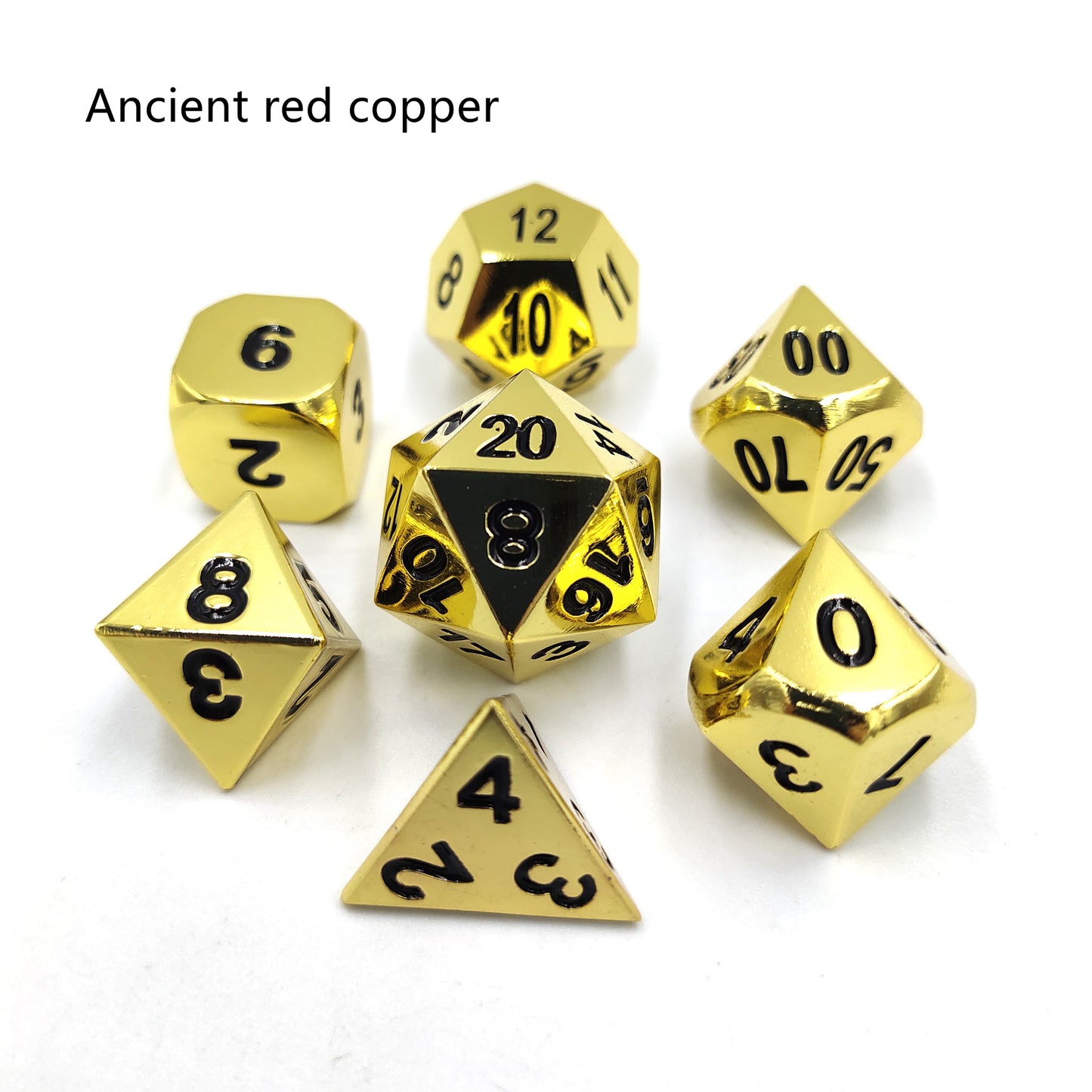 Golden Classic Old Retro Style Metal Dice