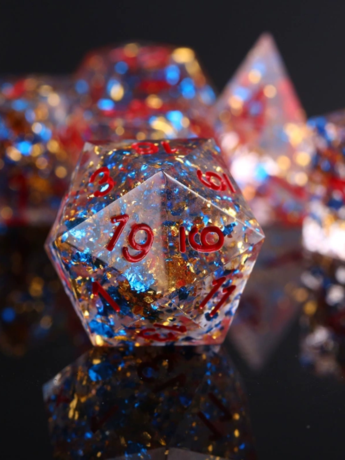 Polyhedral Natural Resin DND Quicksand Running Ball Dice