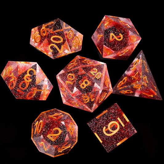 DND Natural Resin Board Game Dice Suit