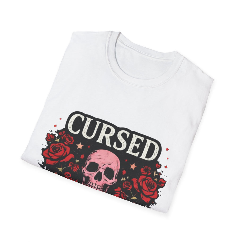 Cursed But Cute Skull Tee — Floral Gothic Halloween T-Shirt