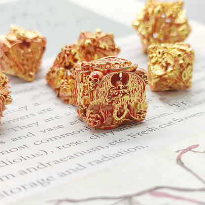 New Metal Cutout Jihad Angel Dice DND 7 Piece Set