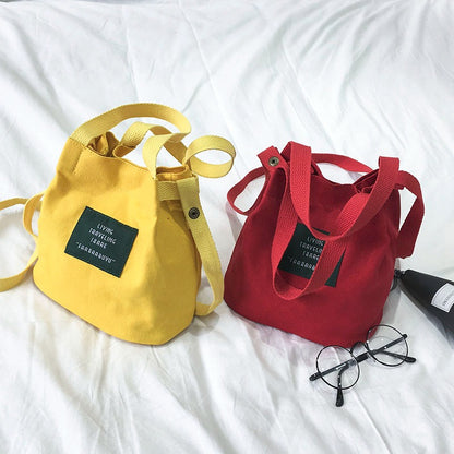 Canvas bucket pouch