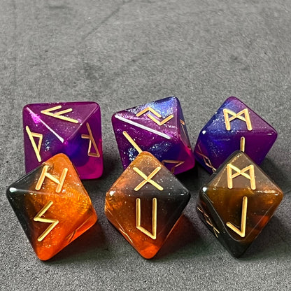 Eight-Sided Dream Starry Sky Rune Constellation Dice