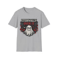 Eternally Over It T-Shirt — Goth Ghost Graphic Tee with Roses