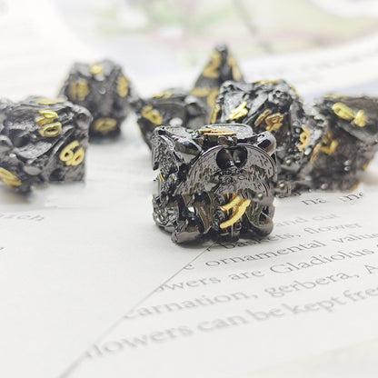 New Metal Cutout Jihad Angel Dice DND 7 Piece Set