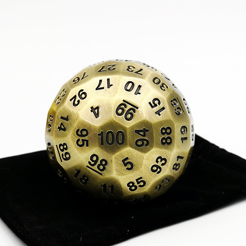 Solid ball metal polyhedron d30d60d100 hundred face dice