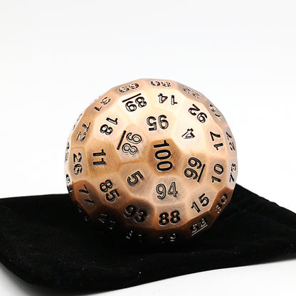 Solid ball metal polyhedron d30d60d100 hundred face dice