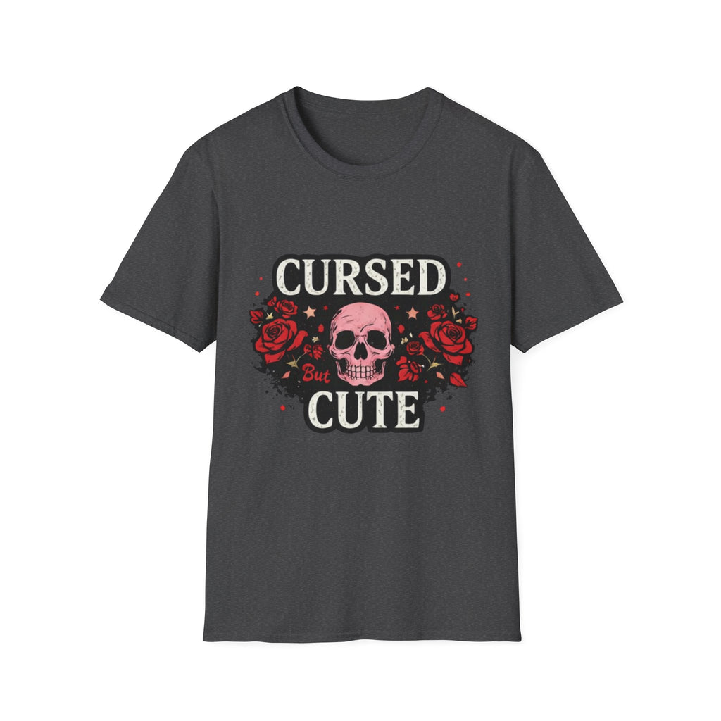 Cursed But Cute Skull Tee — Floral Gothic Halloween T-Shirt