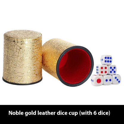 Mute High-grade Silent Leather Dicing Set KTV Bar Silencer Dice Box