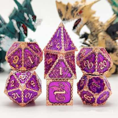 Metal Dice Set TRPG Multifaceted 7 Board Game