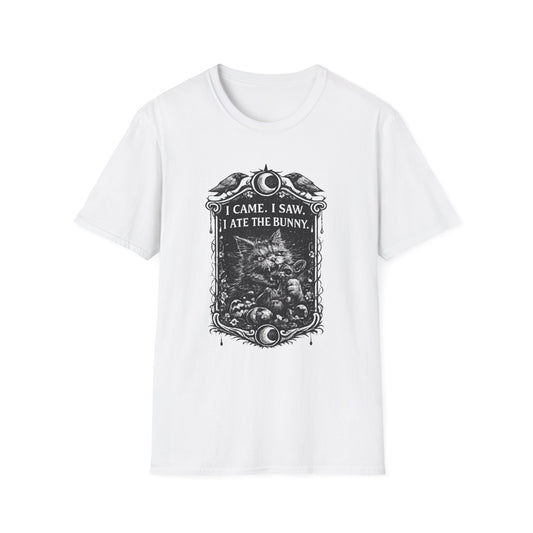 I Came, I Saw, I Ate The Bunny T-Shirt — Dark Gothic Bunny Graphic Tee