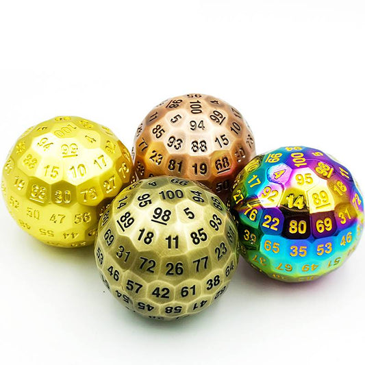 Solid ball metal polyhedron d30d60d100 hundred face dice