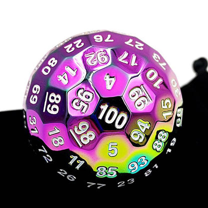 Solid ball metal polyhedron d30d60d100 hundred face dice