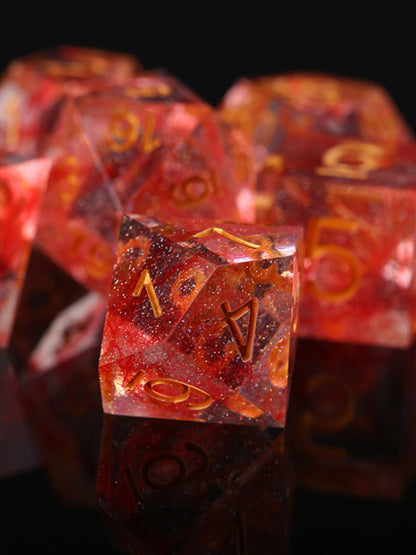 DND Natural Resin Board Game Dice Suit