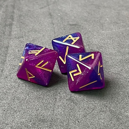 Eight-Sided Dream Starry Sky Rune Constellation Dice