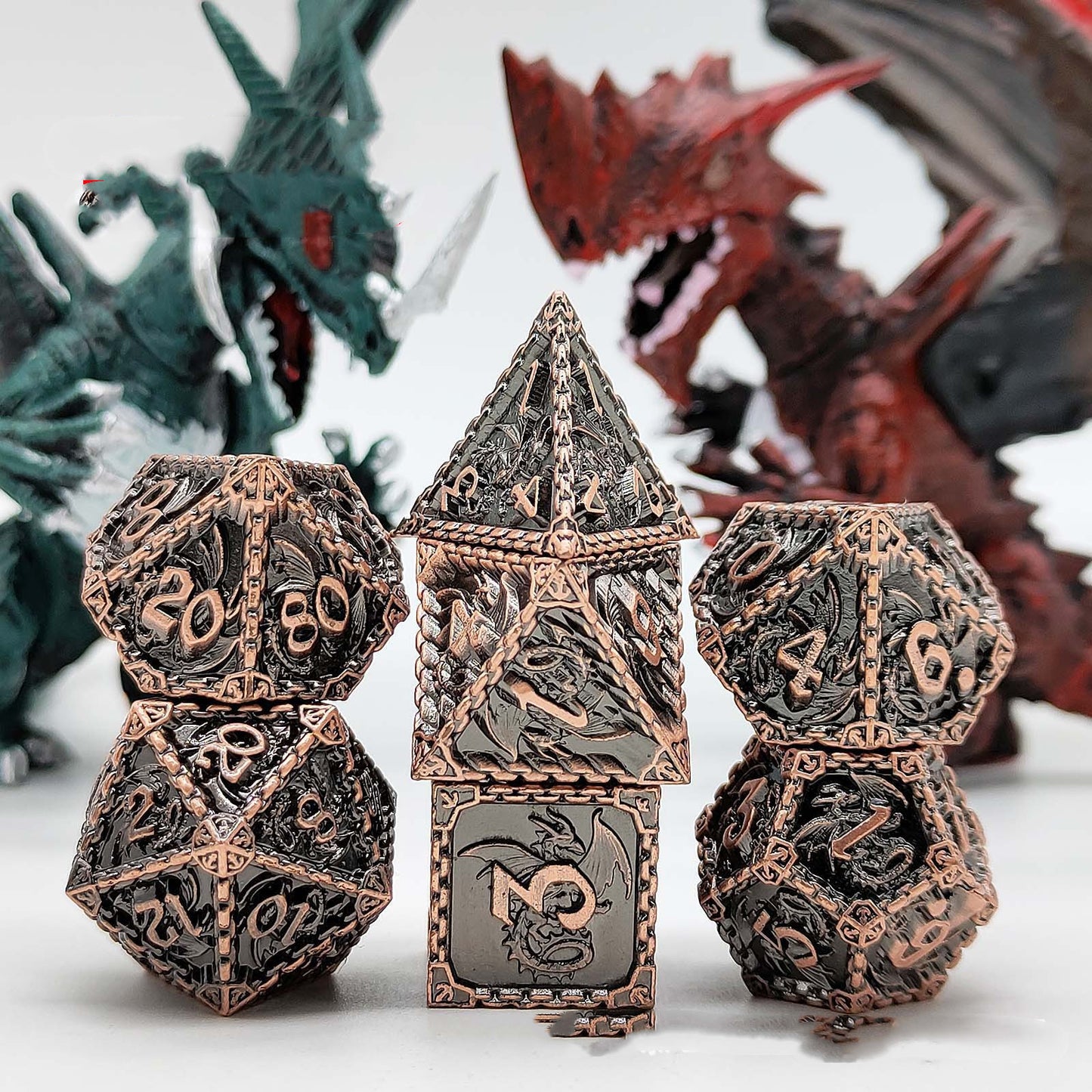 Metal Dice Set TRPG Multifaceted 7 Board Game