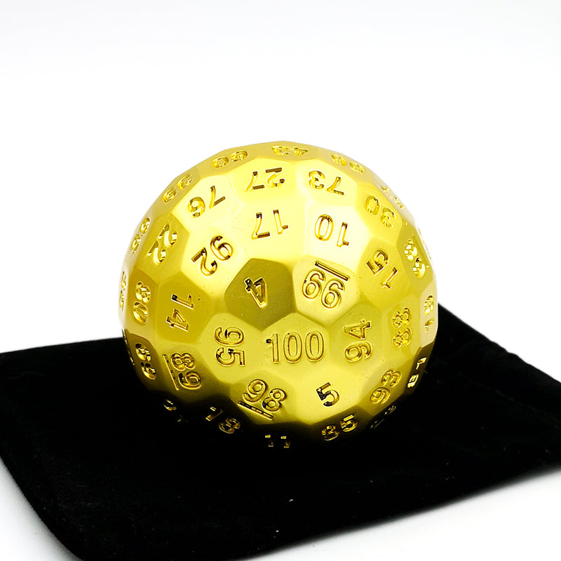 Solid ball metal polyhedron d30d60d100 hundred face dice