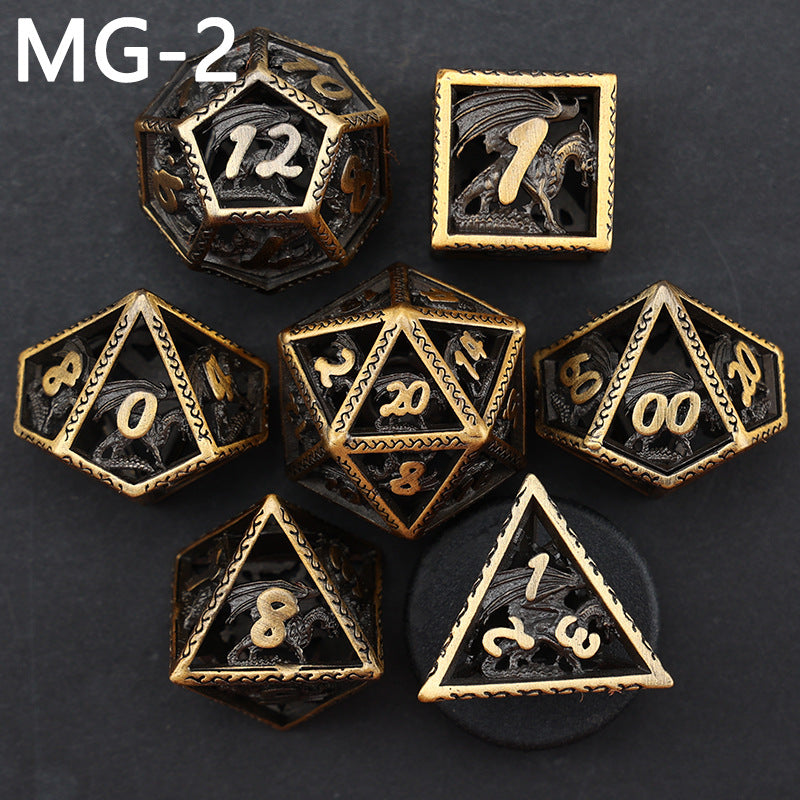 New DND Metal Dice Hollow Polyhedron