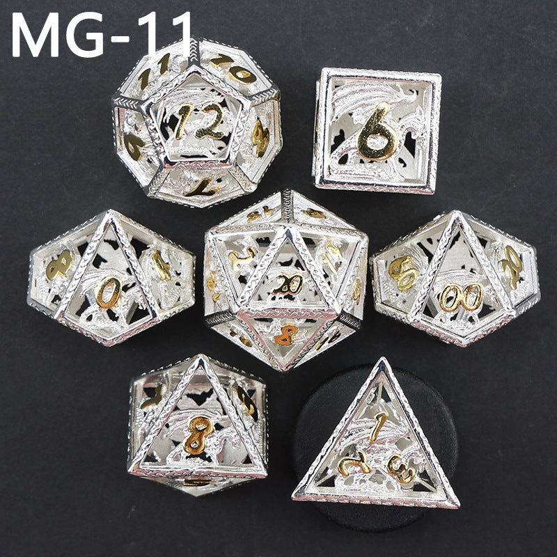 New DND Metal Dice Hollow Polyhedron