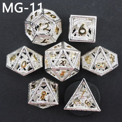 New DND Metal Dice Hollow Polyhedron