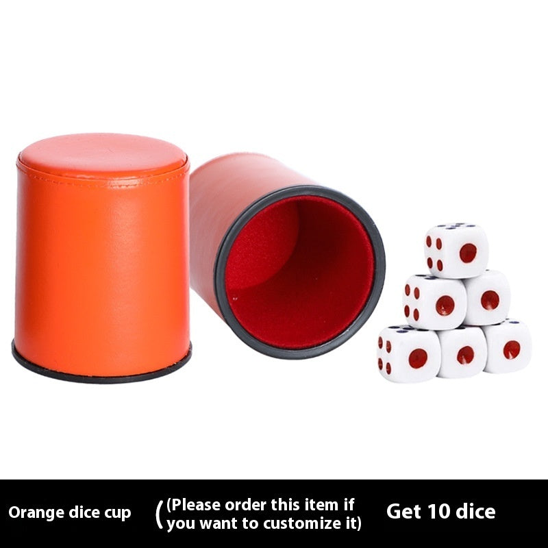 Mute High-grade Silent Leather Dicing Set KTV Bar Silencer Dice Box