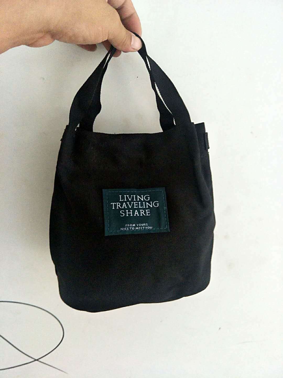 Canvas bucket pouch
