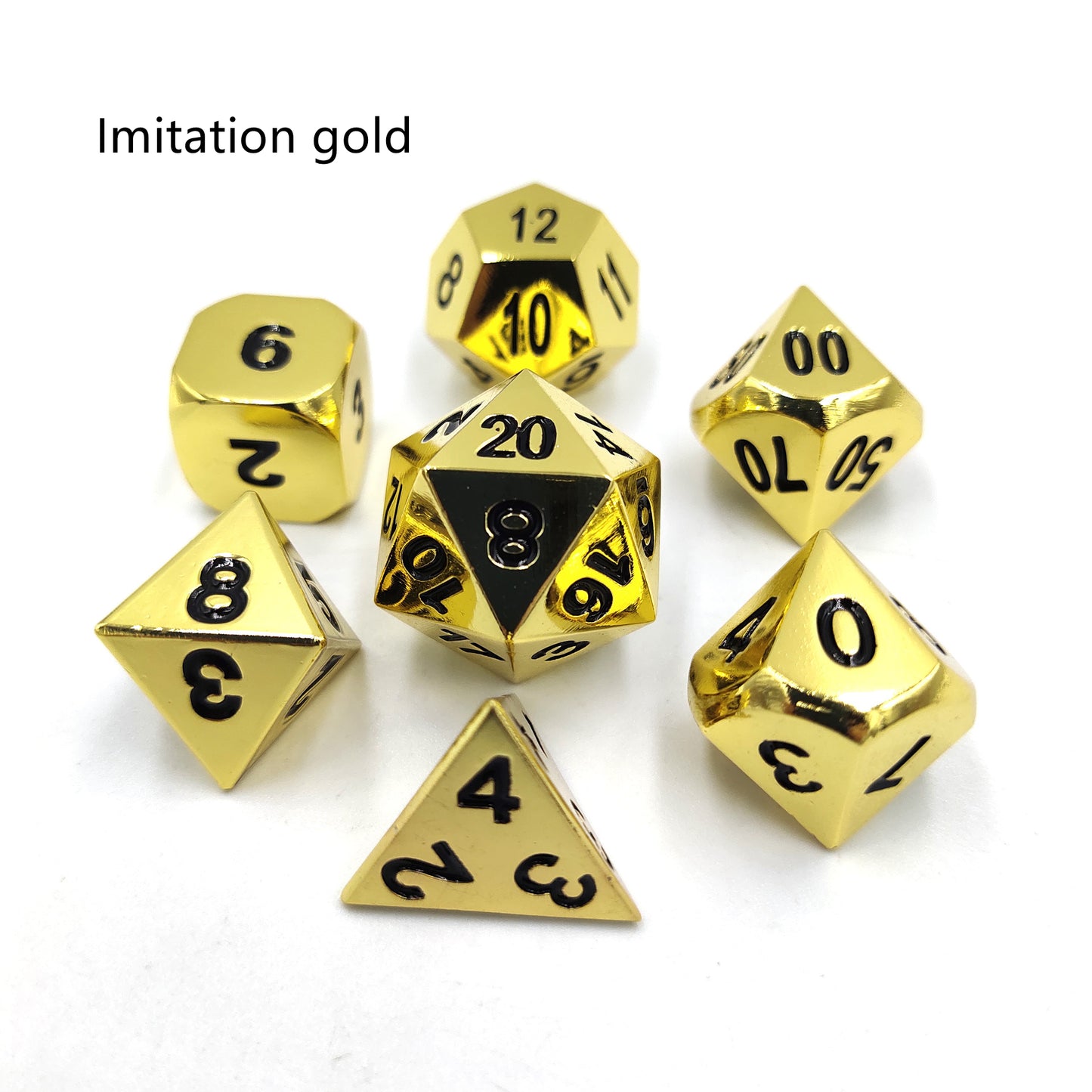 Golden Classic Old Retro Style Metal Dice