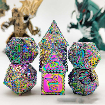Metal Dice Set TRPG Multifaceted 7 Board Game