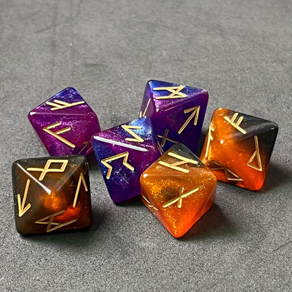 Eight-Sided Dream Starry Sky Rune Constellation Dice