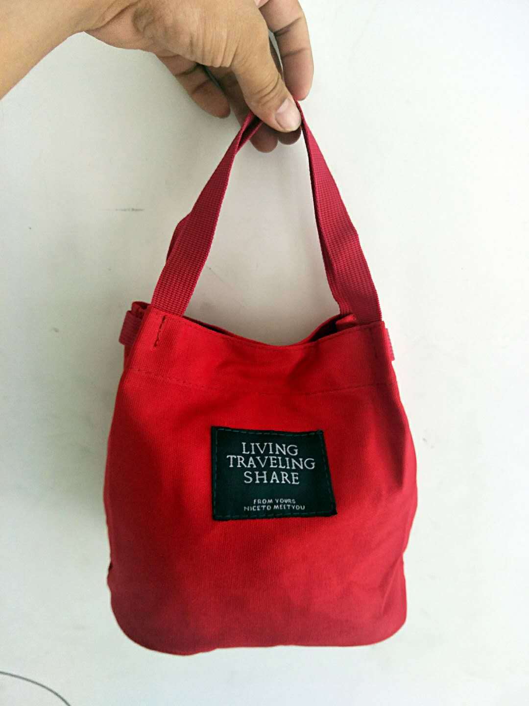 Canvas bucket pouch