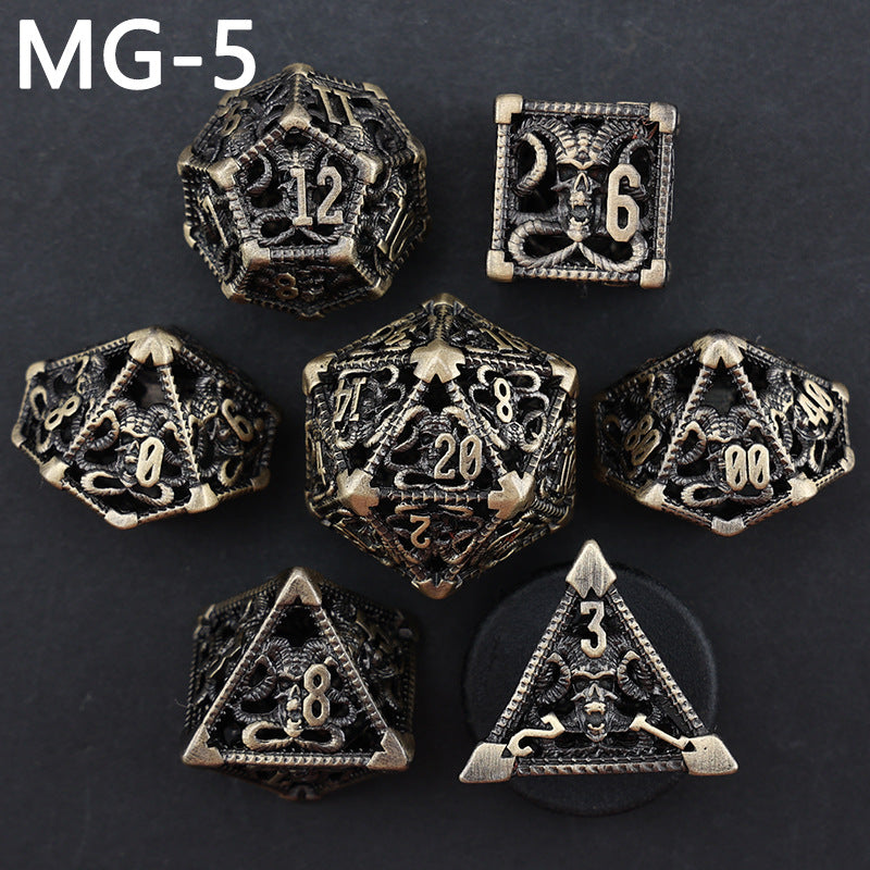 New DND Metal Dice Hollow Polyhedron