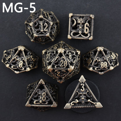 New DND Metal Dice Hollow Polyhedron